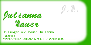 julianna mauer business card